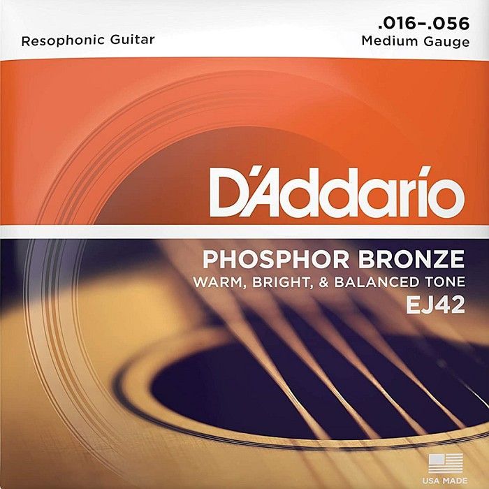 D Addario Ej Resophonic Guitar Phosphor Bronze