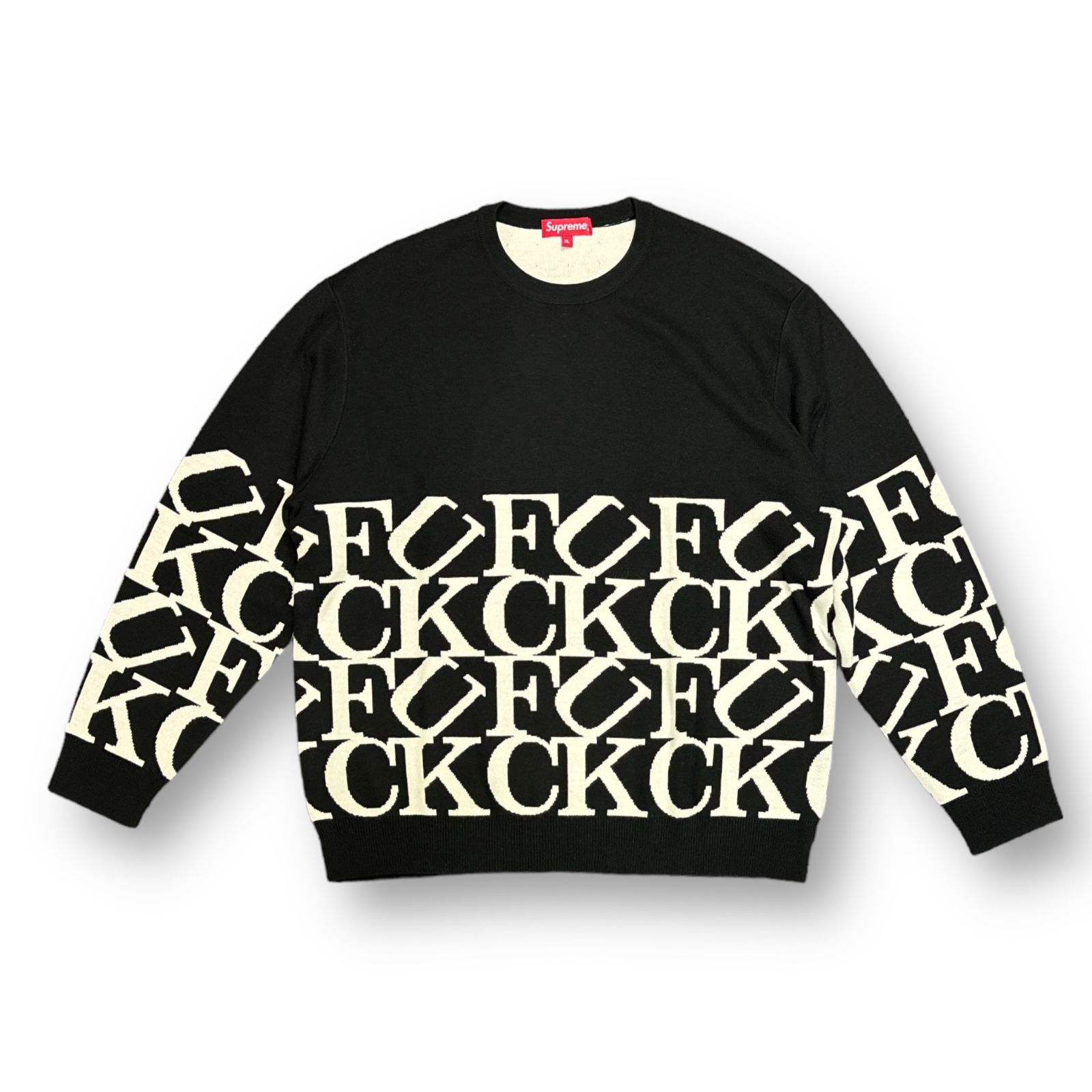 国内正規 Supreme 20AW Fuck Sweater ファック セーター クルーネック ニット シュプリーム ブラック XL