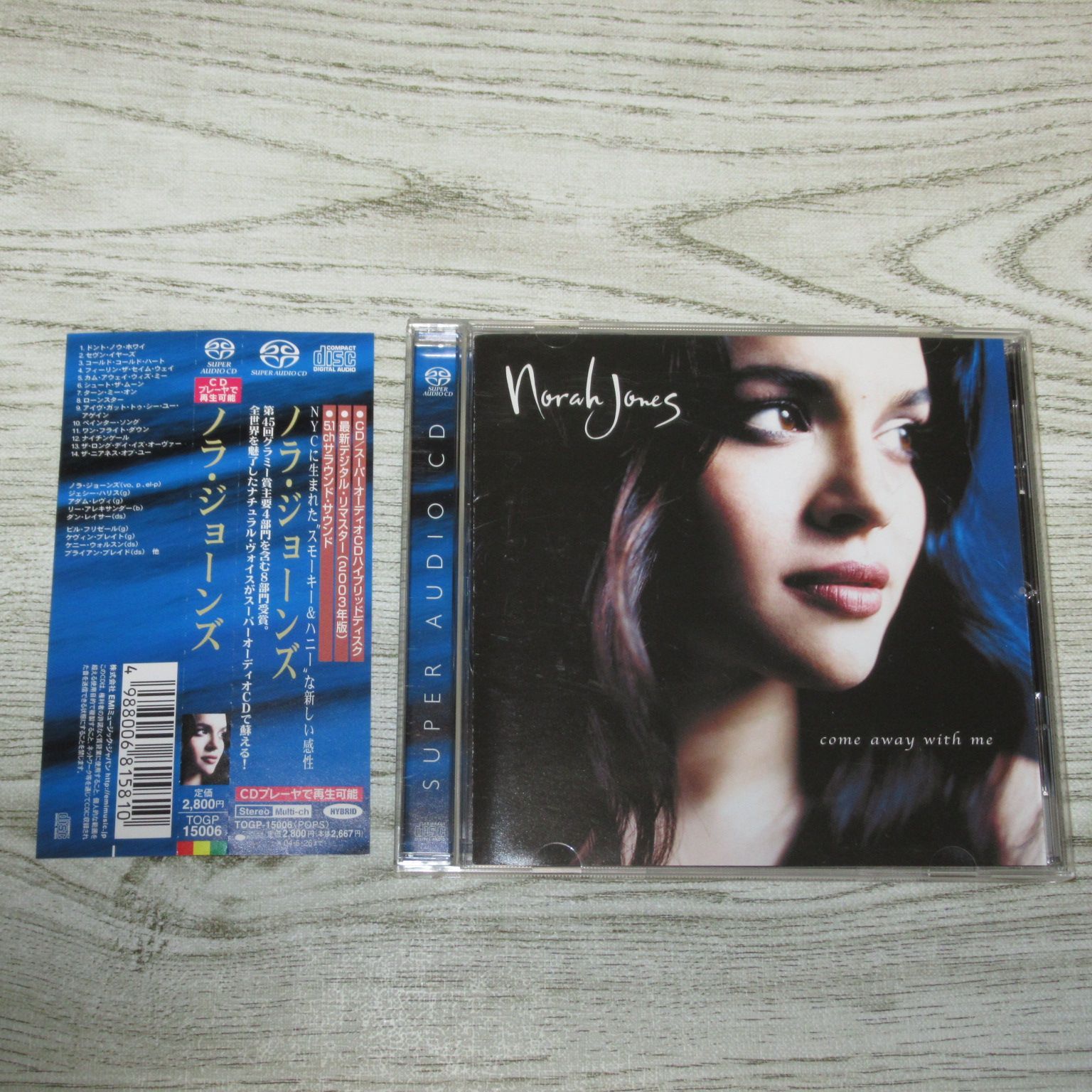 CD ノラジョーンズ 帯付 ハイブリッドSACD TOGP 15006 NORAH JONES COME AWAY WITH ME メルカリ