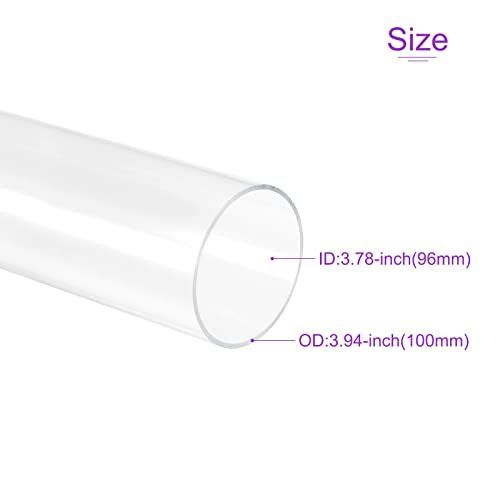 人気商品 96mm x 100mm DMiotech 96 mm x 100 mm 全長300 mm クリア アクリルパイプ 硬質