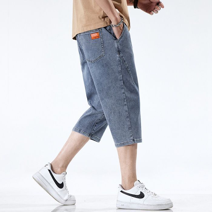 デニムパンツ メンズ ズボン 夏用 クロップドパンツ 7分丈 ジーンズ ハーフ 7分丈 パンツ ジーパン ボトムス 半ズボン 大きいサイズ ストレッチ おしゃれ mrN4173