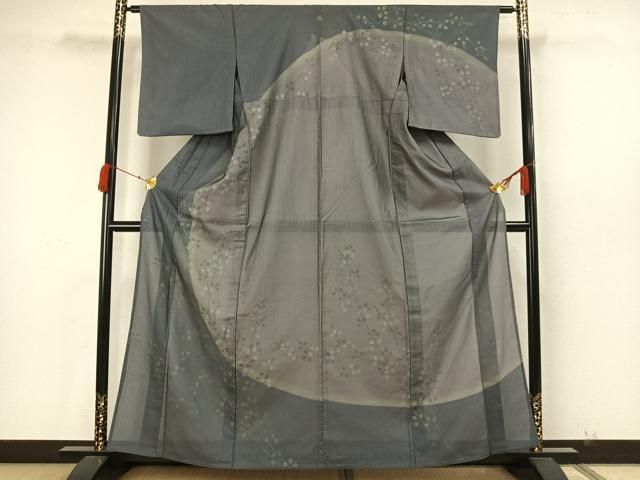 平和屋着物▽訪問着　無双　紗袷　紗×紗　手描き　萩文　正絹　逸品　AAAW7852fy 平和屋着物▽訪問着 無双 紗袷 紗×紗 手描き 萩文 正絹 逸品