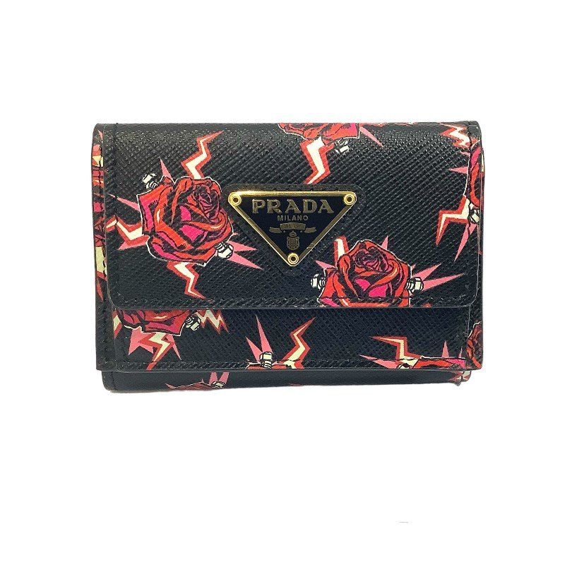 新品 PRADA プラダ コンパクトウォレット サフィアーノ 三つ折り