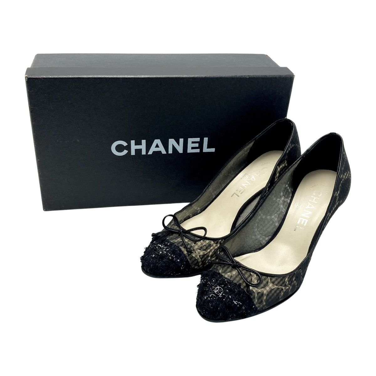 CHANEL シャネル カメリア レース パンプス 35½（22.5cm相当
