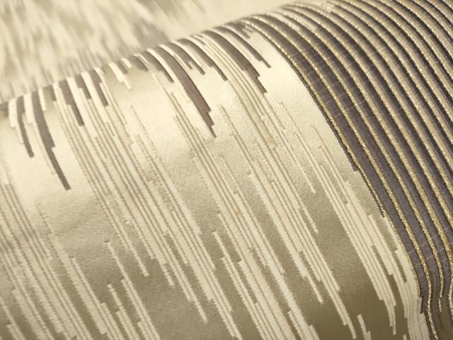 平和屋着物●西陣の名門　加納幸謹製　六通柄袋帯　唐織　変わり市松文　金糸　正絹　逸品　CAAR7952hy 平和屋着物○西陣の名門 加納幸謹製 六通柄袋帯 唐織 変わり市松文