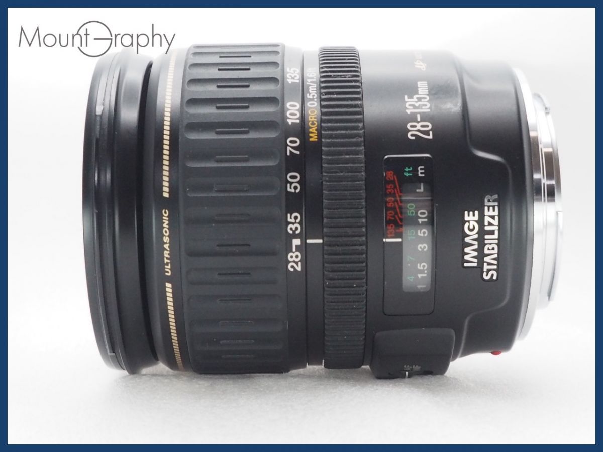 CANON キヤノン EF 28-135mm F3 .5-5.6 IS USM 後キャップ、フード付 同梱