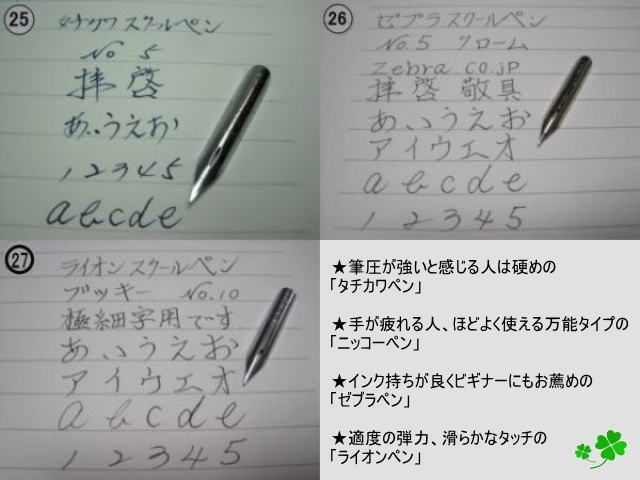 45.つけペン軸専用・替えペン先 貴方の使ってみたいペン先を２7種類の中から１０種類を選んで試して見ませんか。ニッコー・タチカワ・ゼブラ・ライオンなど  - メルカリ