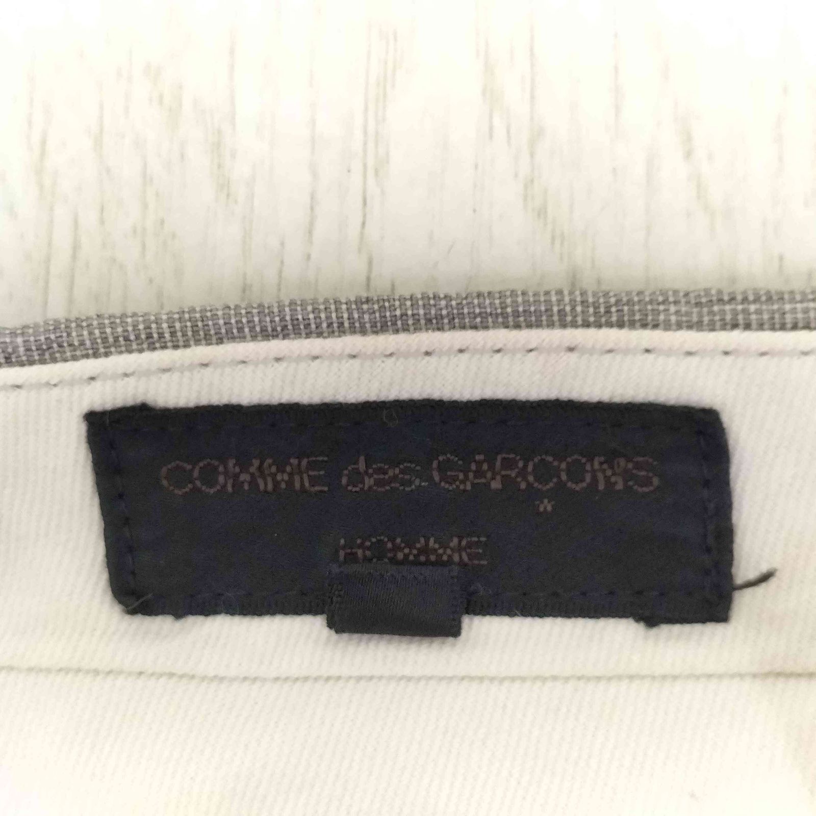 90s COMME des GARCONS HOMME 田中オム スラックス 黒 90s (1990) COMME des GARCONS HOMME PLUS Wool Wide Tappered