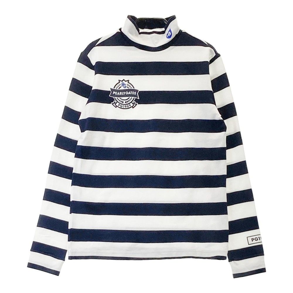 美品 5(L) 近年 パーリーゲイツ モックネック 半袖Tシャツ