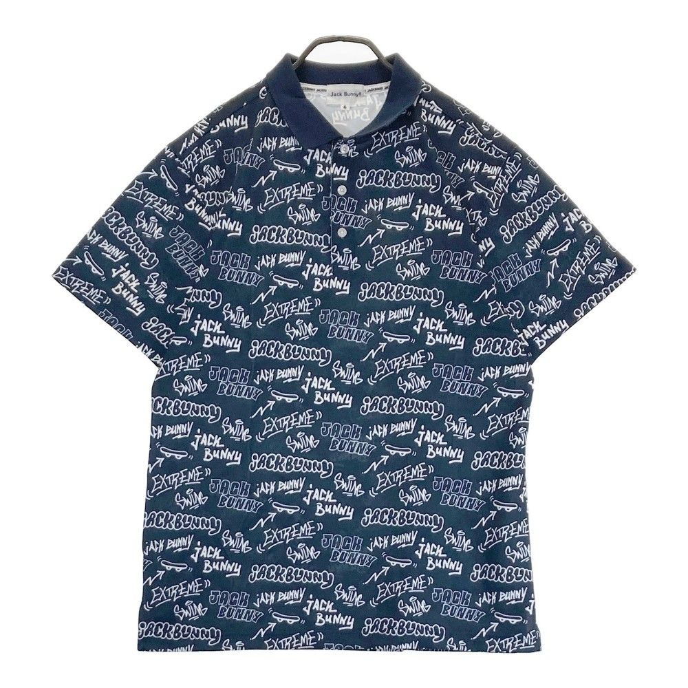 【美品】Jack Bunny！！ジャックバニー半袖ポロシャツ 花柄　Lサイズ Jack Bunny!! JACK BUNNY ジャックバニー 2022年モデル 半袖