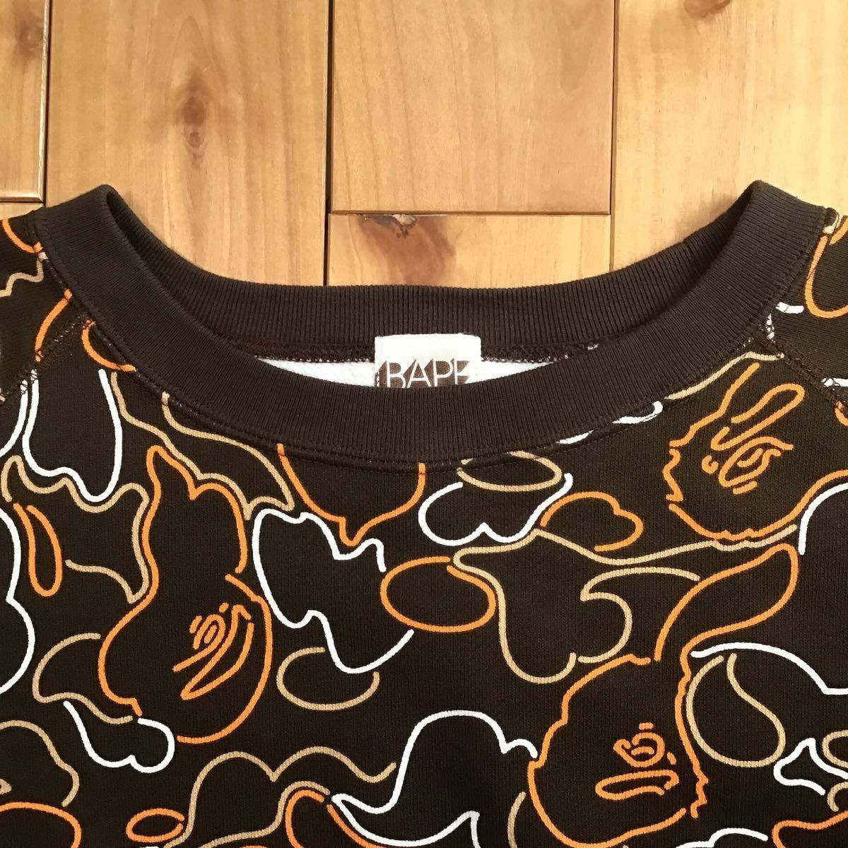 ☆XL☆ Neon camo 長袖 スウェット a bathing ape BAPE sweat shirt 