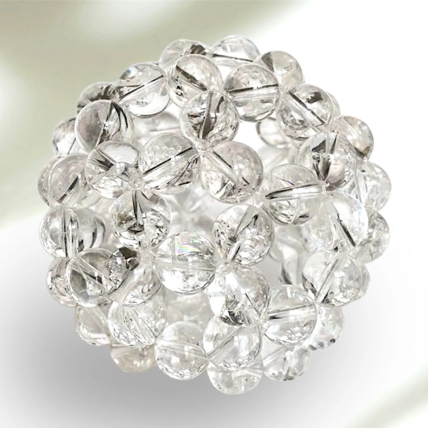 神聖幾何学フラーレン ブラジル産 アイリスクォーツAAA 10mm玉