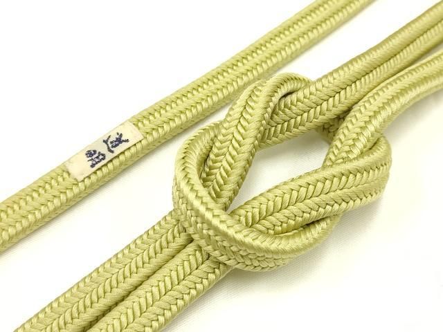 平和屋着物● 上 有職組紐道明 帯締め 冠組 青朽葉色 宮内庁御用 国立博物館御用 東京芸術大学御用 AABA9923ay