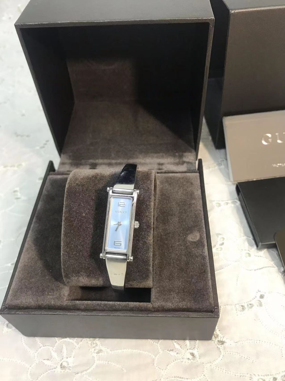 中古 GUCCI（グッチ）腕時計 バングルウォッチ 1500L 水色 - cecati92