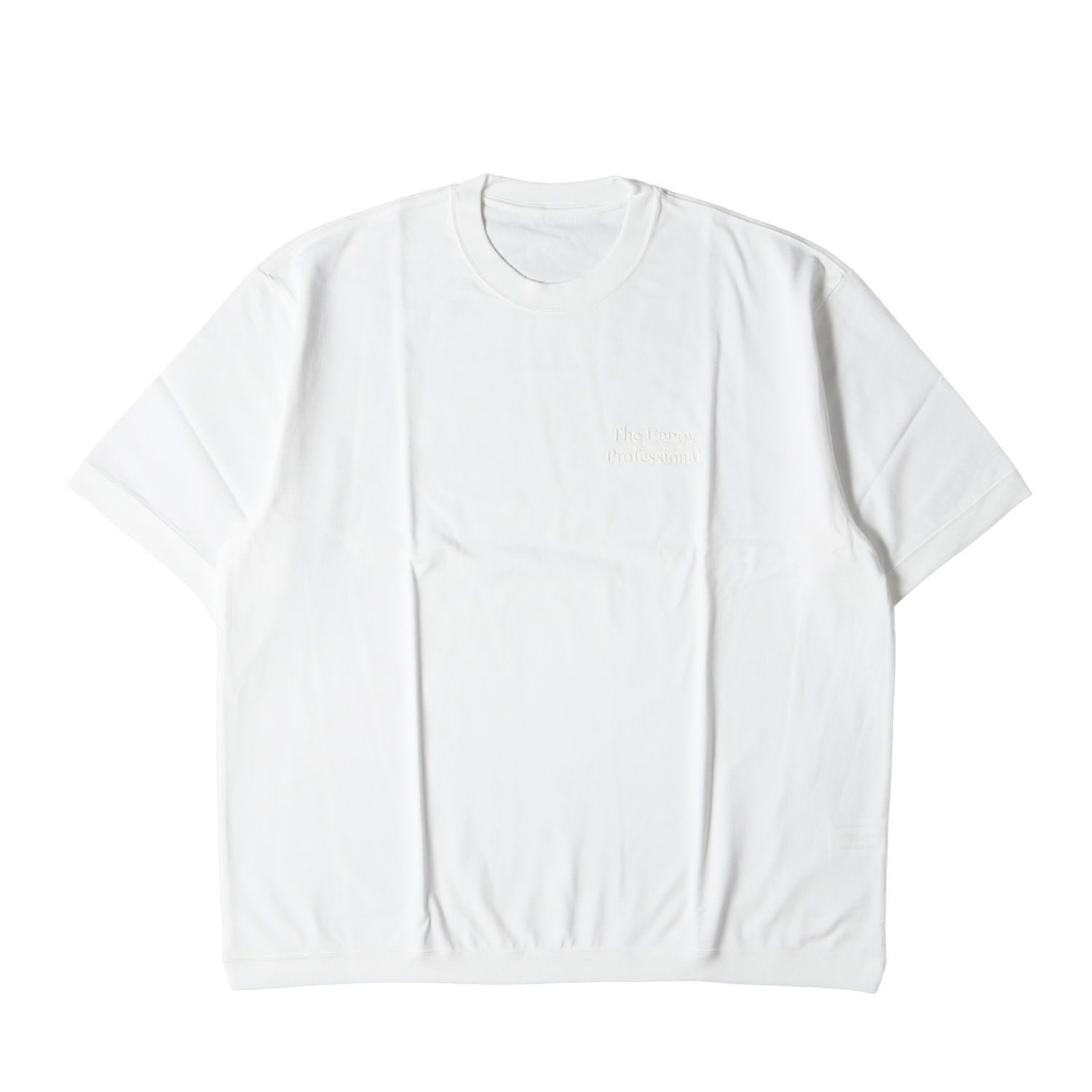 新品 ENNOY エンノイ Tシャツ サイズ:M 23SS ロゴ刺繍 オーバーサイズ リブ クルーネックTシャツ SHORT SLEEVE HEM  RIB TEE ホワイト 白 トップス カットソー 半袖【メンズ】 - メルカリ