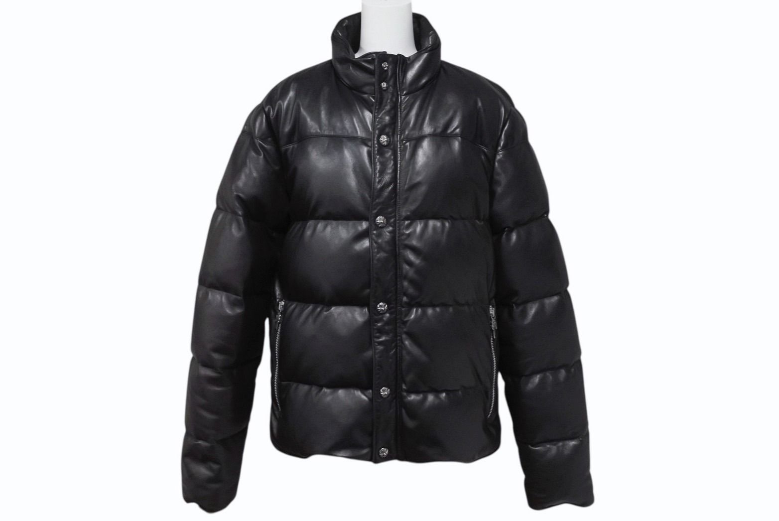 極美品 CHROME HEARTS クロムハーツ レザー ダウンジャケット