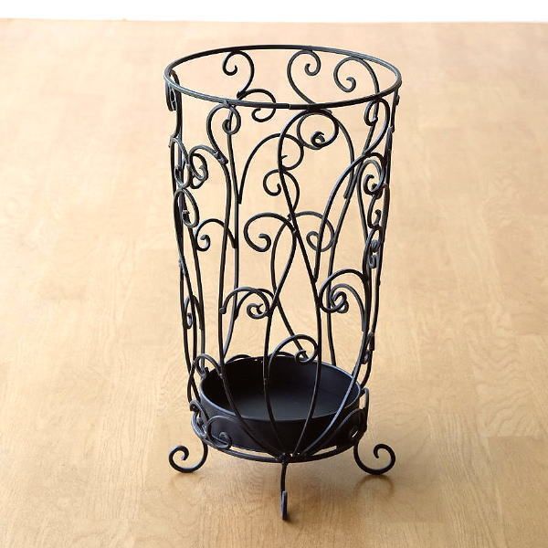 傘立て アイアン おしゃれ モダン かさ立て アンティーク風 傘たて 玄関収納 家具 レトロ 洋風 エントランス シンプル アイアン傘立て アラベスク