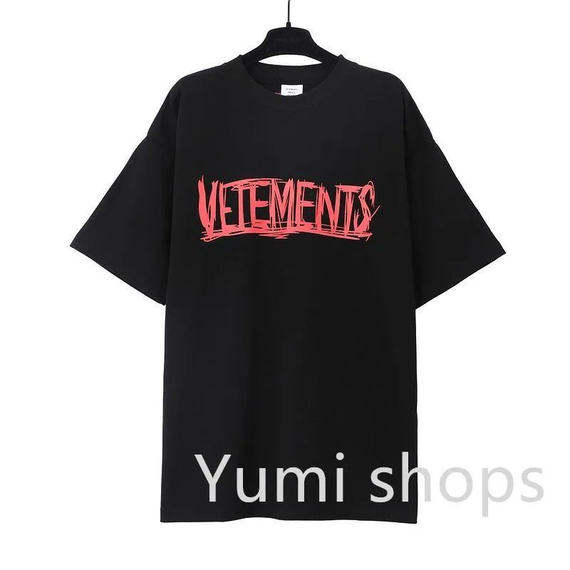 新品 VETEMENTS ヴェトモン Tシャツ T-Shirt 男女兼用 半袖 黒と赤 - メルカリ