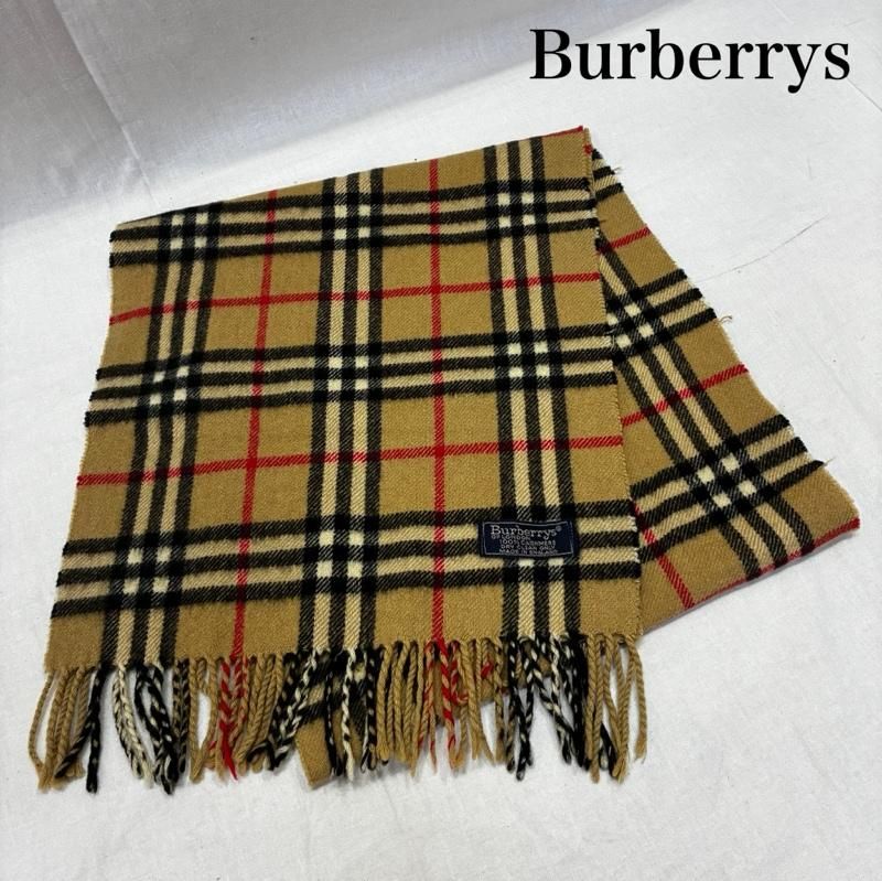 Burberrys バーバリーマフラーカシミア100% ノバチェックユニ
