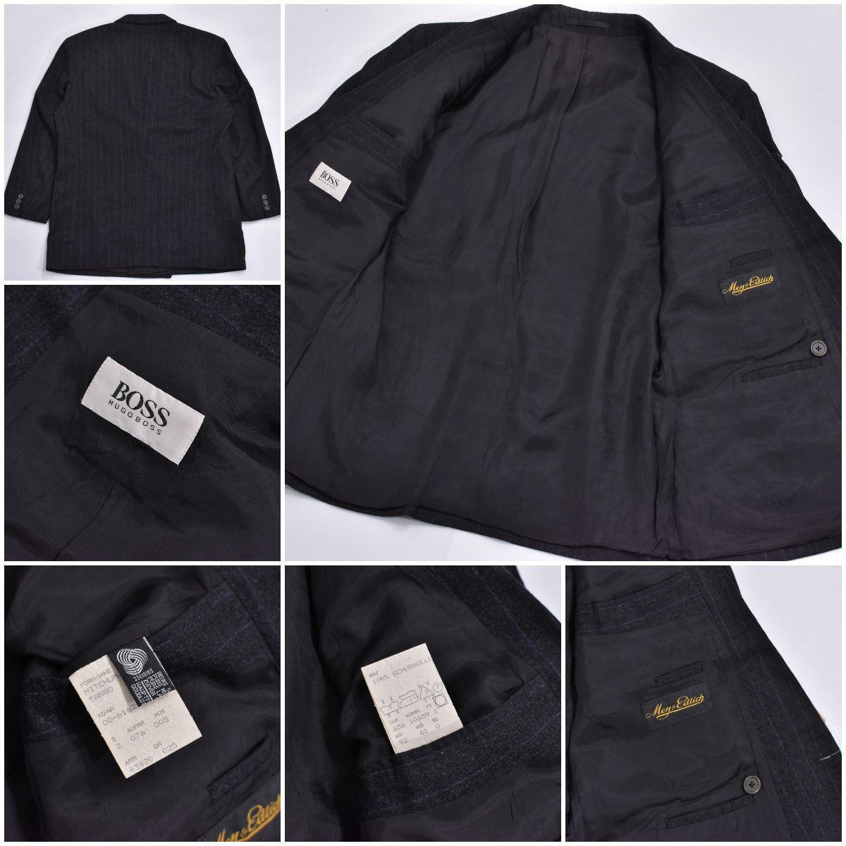 80s〜 HUGO BOSS ヒューゴボス ダブルブレスト ストライプ ウール 