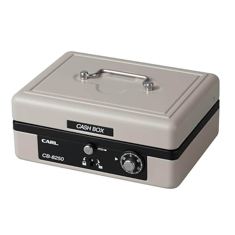 カール事務器 そとレジ 手提げ金庫 キャッシュボックス A6 グレー CB 