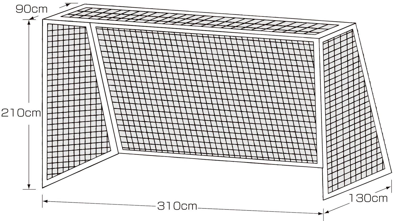 カネヤ KANEYA ハンドゴールネット PET2090 K5222 白