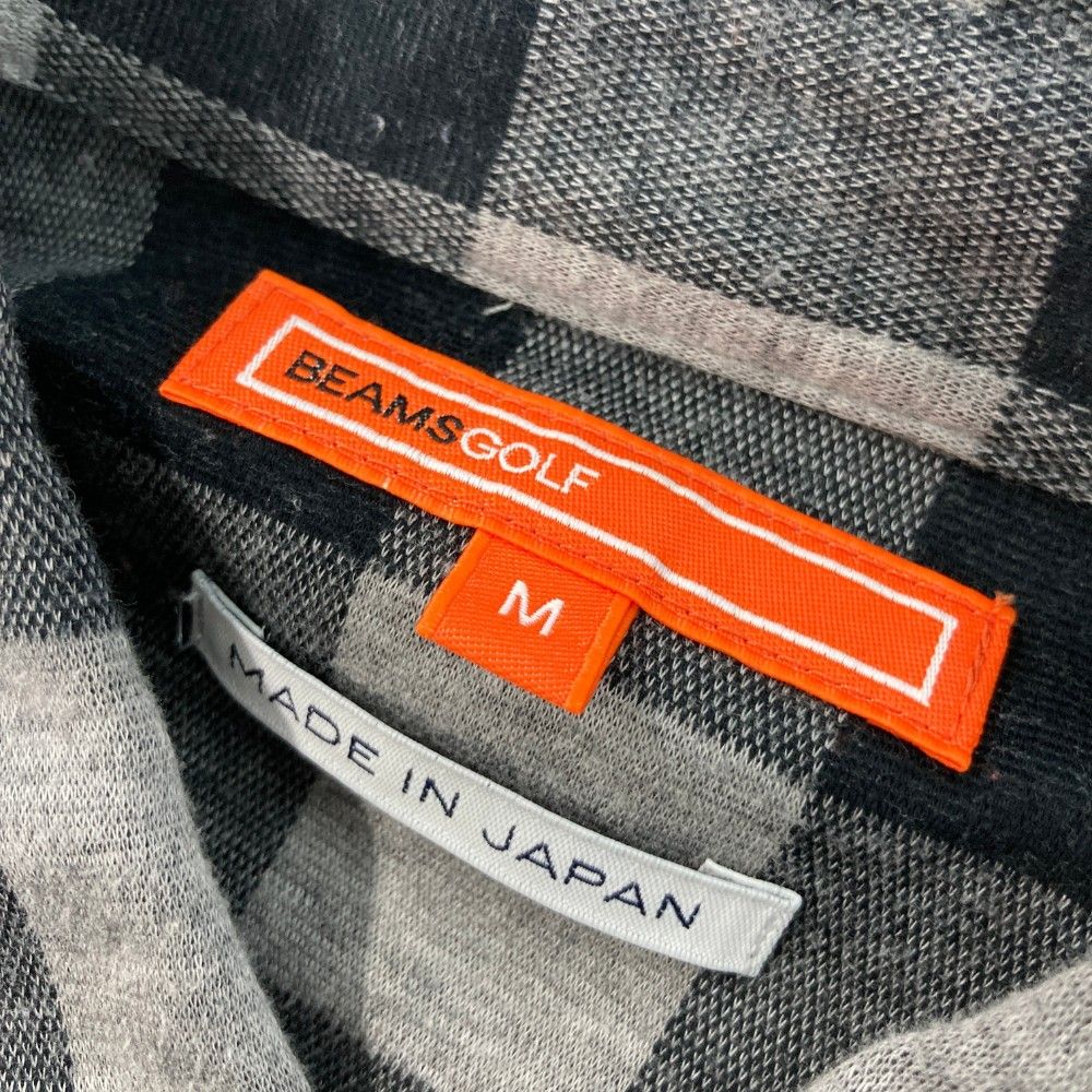 サイズ：M BEAMS GOLF ビームスゴルフ 長袖ポロシャツ ブラック