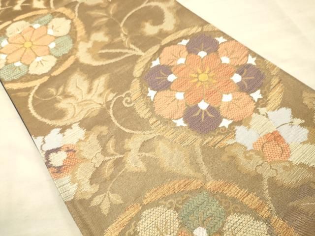 専用帯3401 3396 二点セット ●高級 正絹 名物裂紋様 六通 袋名古屋帯 専用帯3401 3396 二点セット ○高級 正絹 名物裂紋様 六通 袋