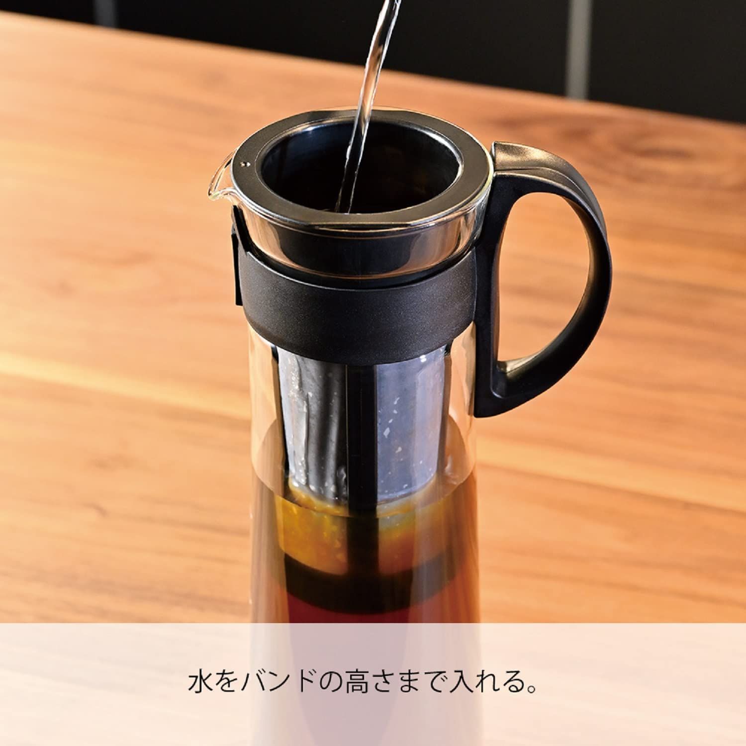 話題】HARIO(ハリオ) 水出し珈琲ポット ブラック 1000ml コーヒー ピッチャー 日本製 MCPN-14-B メルカリ