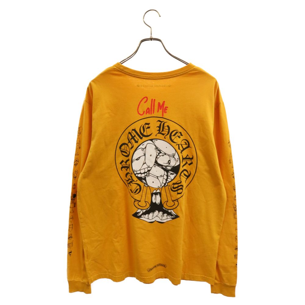 CHROME HEARTS (クロムハーツ) 19SS×MATTY BOY PPO Mustard Tee マッティボーイ ロングスリーブ 長袖Tシャツ ロンT マスタード