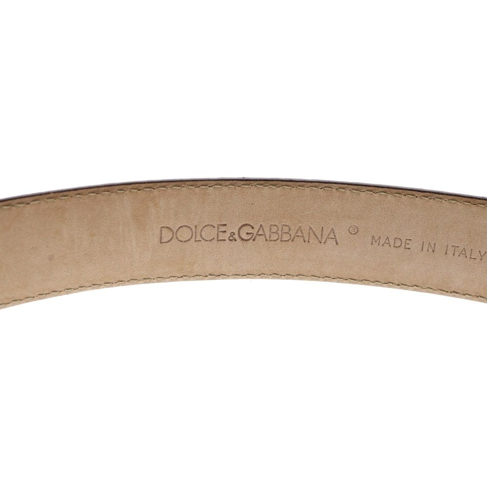 ドルチェ&ガッバーナ ラインストーン リアルパイソン ベルト DOLCE & GABBANA (ドルチェアンドガッバーナ) ジルコニア ライン