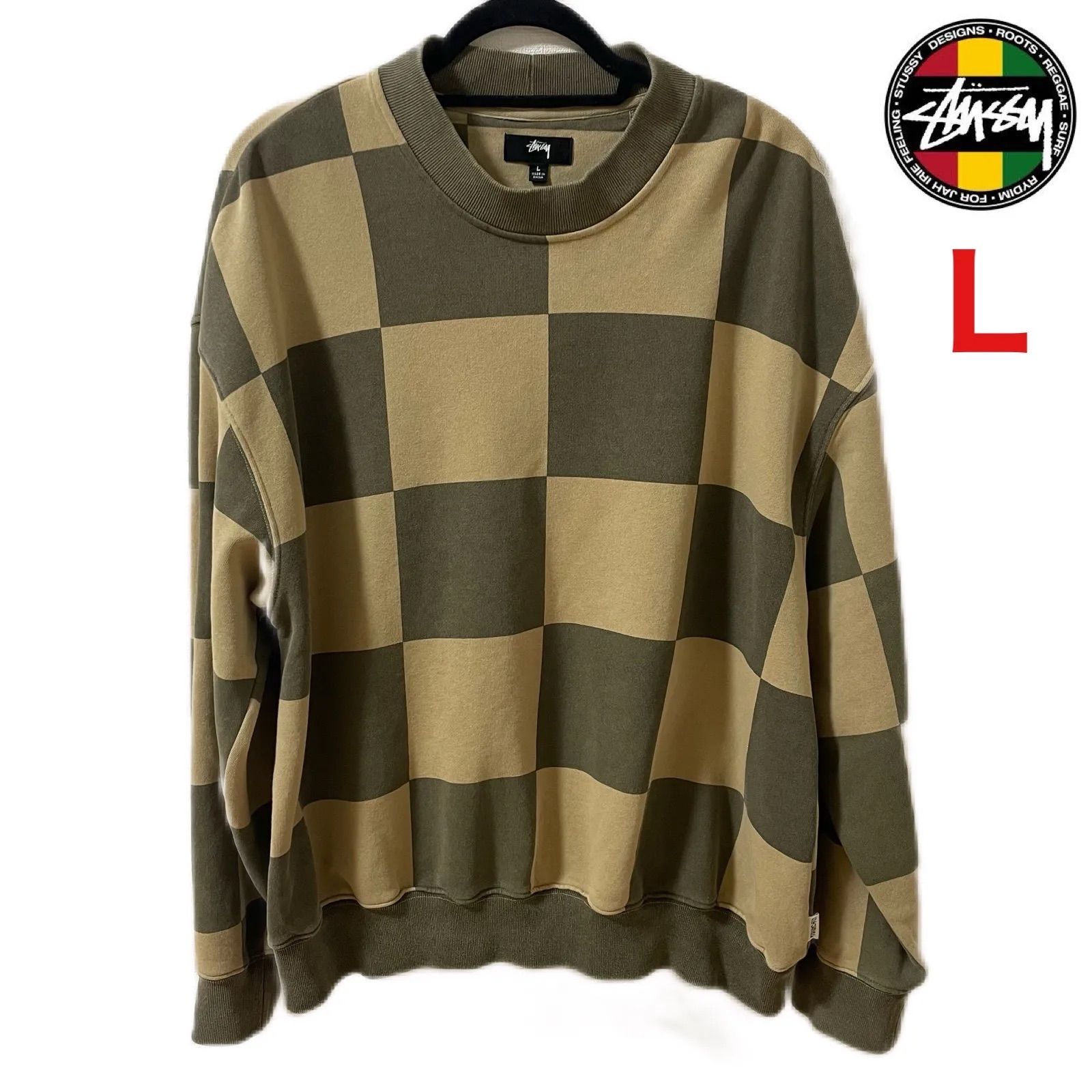 STUSSY BLUR CHECKER FLEECE MOCK NECK - メルカリ