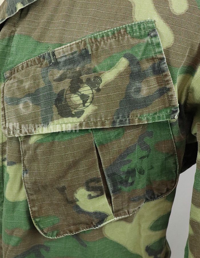 実物 アメリカ軍 USMC 製造年不明 ERDL ジャングルファティーグ