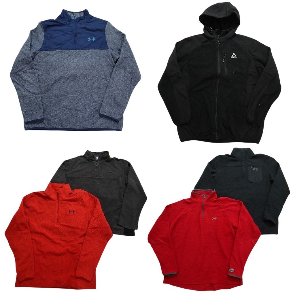 古着卸 スポーツブランドMIX フリース 6枚セット メンズ L リーボック アンダーアーマー フーディー 古着 NC2717