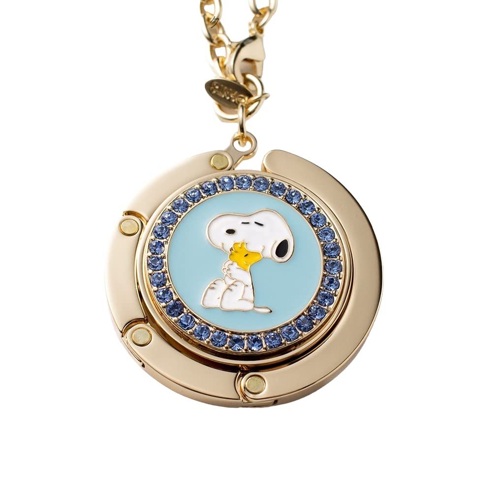 3carat バッグハンガー PEANUTS スヌーピー ウッドストック ベル バッグフック 丸型 バッグチャーム バッグ掛け 耐荷重約5kg ギフト (スヌーピーとウッドストック) [スヌーピーとウッドストック]