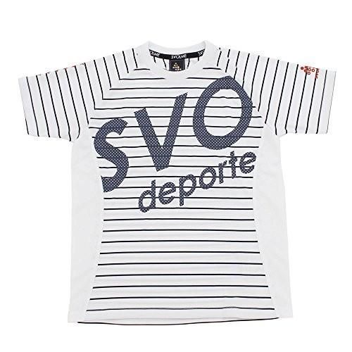 スボルメ(SVOLME) ジュニア ボーダーDRYトップ 181-63100 ホワイト/ネイビー 140cm