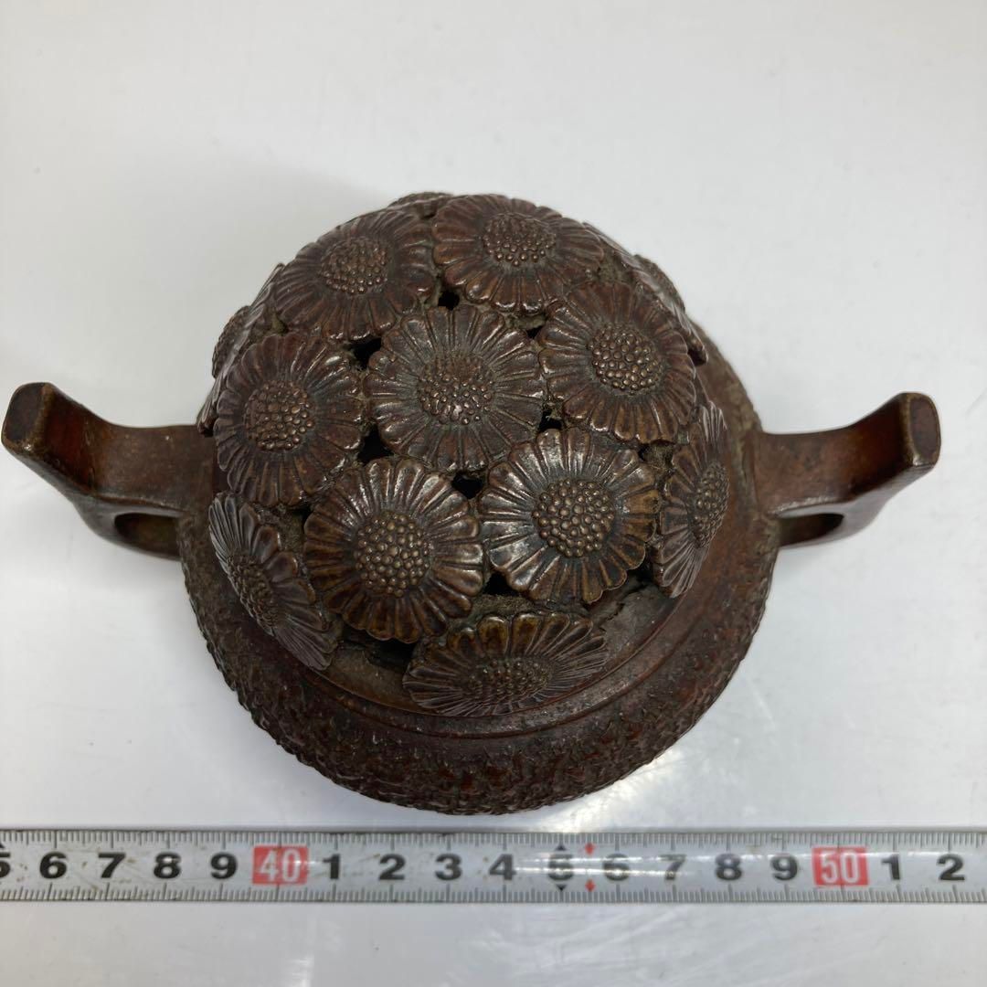 藤原楽山造　備前　菊彫透香炉　トニカ　東さ5-1028☆2F 藤原楽山造 備前 菊彫透香炉 トニカ 東さ5-1028☆2F - メルカリ