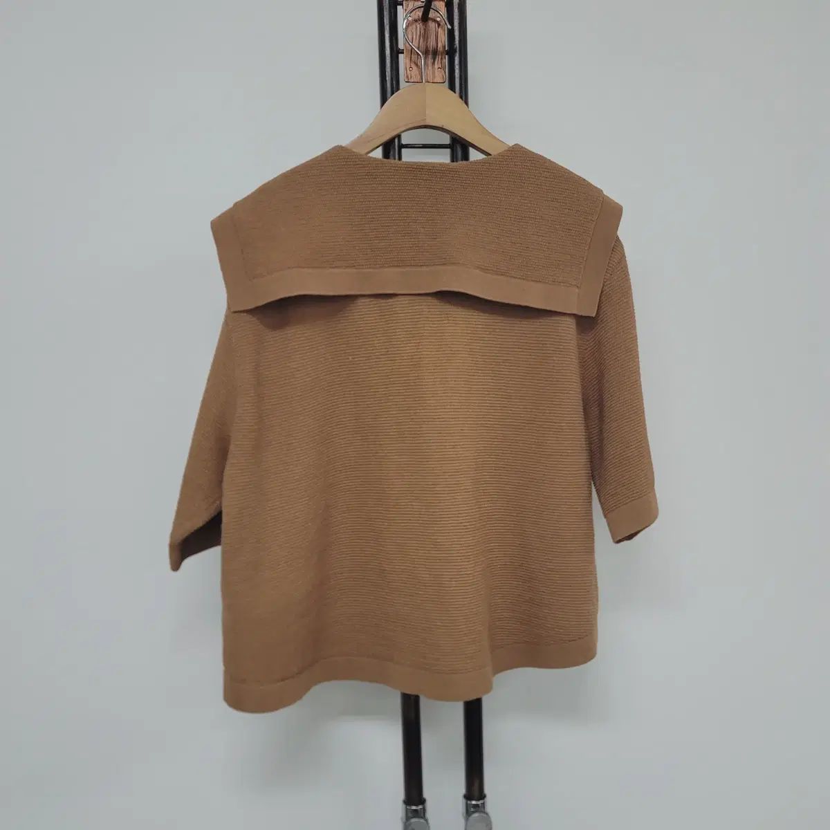  SJSJ リネン ブレンド セーラー カーディガン 長袖 ニット セーター