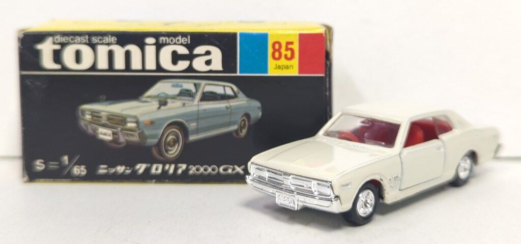 トミー トミカ黒箱日本製 ニッサングロリア2000GX|アイボリー|1E 85-1