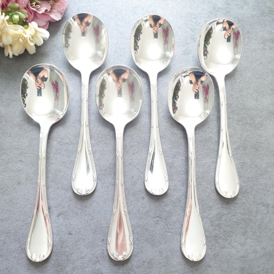 クリストフル リュバン コンソメスプーン 6点