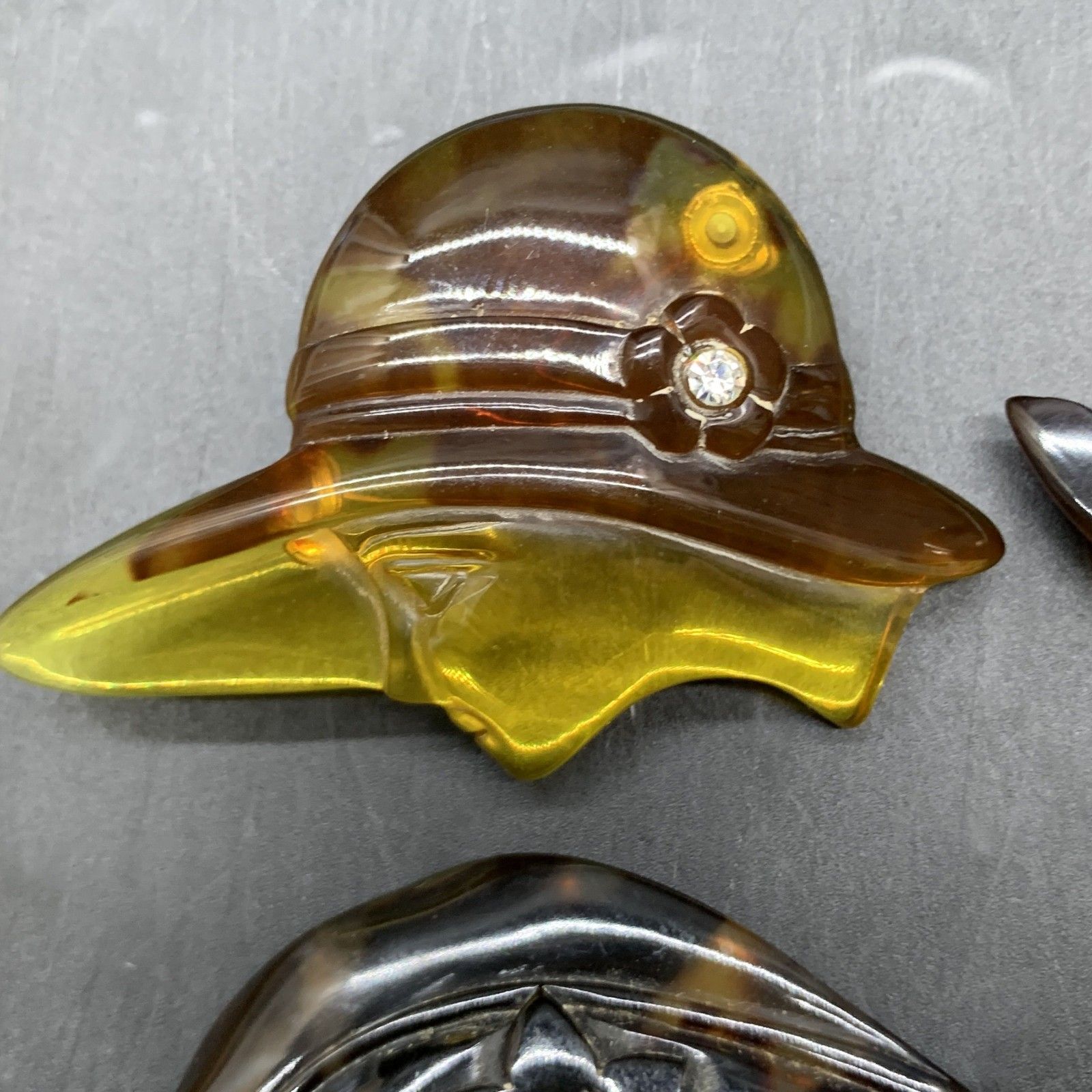 O316 べっ甲柄 アクセサリーまとめ 重量41g ブローチ ネックレス