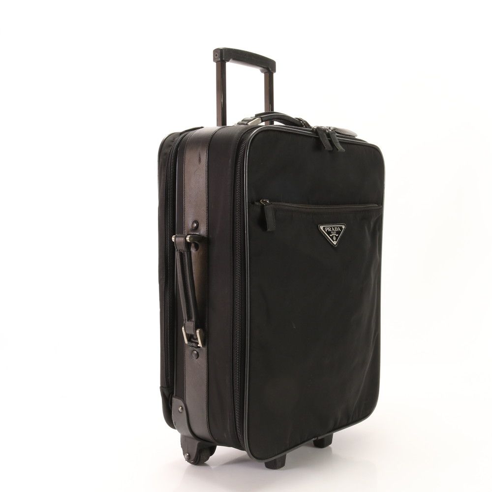 プラダ テスート ナイロン 三角ロゴ レザー スーツケース キャリー