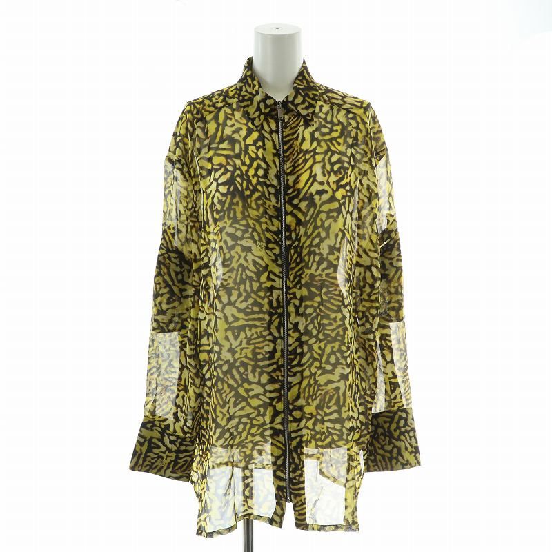 今ならほぼ即納！ ジップアップ GIVENCHY ジバンシィ シャツ シアー 長袖 ブラウス トップス