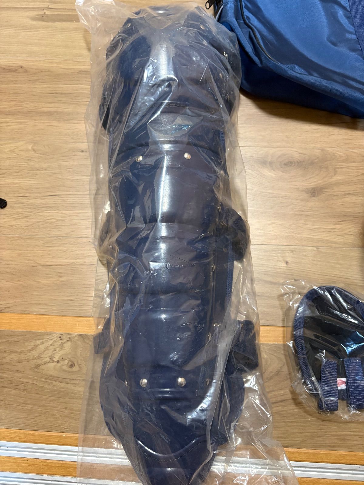 【超歓迎された！】 ♥品 Rawlings ローリングス 硬式用 キャッチャー防具 4点セット マスク スロートガード プロテクター レガース ネイビー フリーサイズ