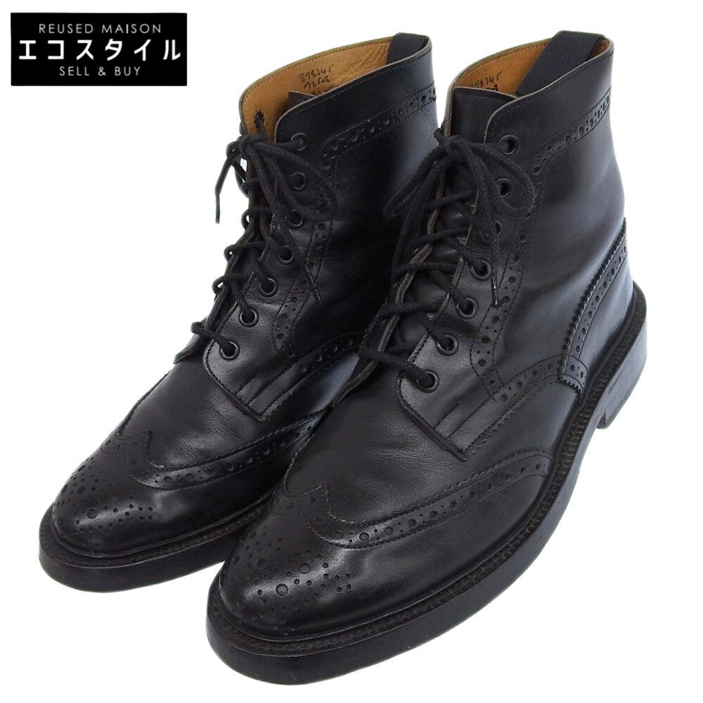 Tricker s トリッカーズ Tricker s トリッカーズ STOW ブローグ カントリー ブーツ シューズ メンズ ブラック 8 8