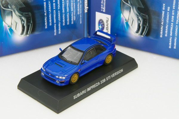 京商 スバル インプレッサ 22B STi VERSION 1/64 ミニカー モデルインプレッション】 Kyosho Minicar & Book Subaru