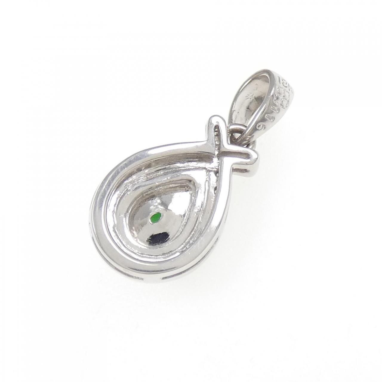 18KWG ヒスイ ペンダント 1.16CT 