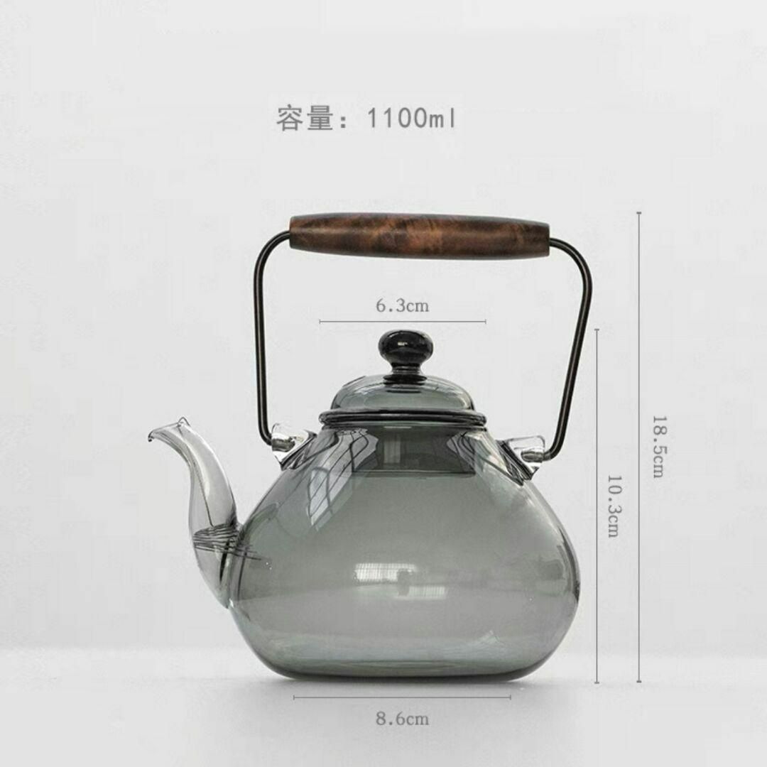 新しい未使用 1100ML 耐熱ガラス ティーポット 茶こし 急須