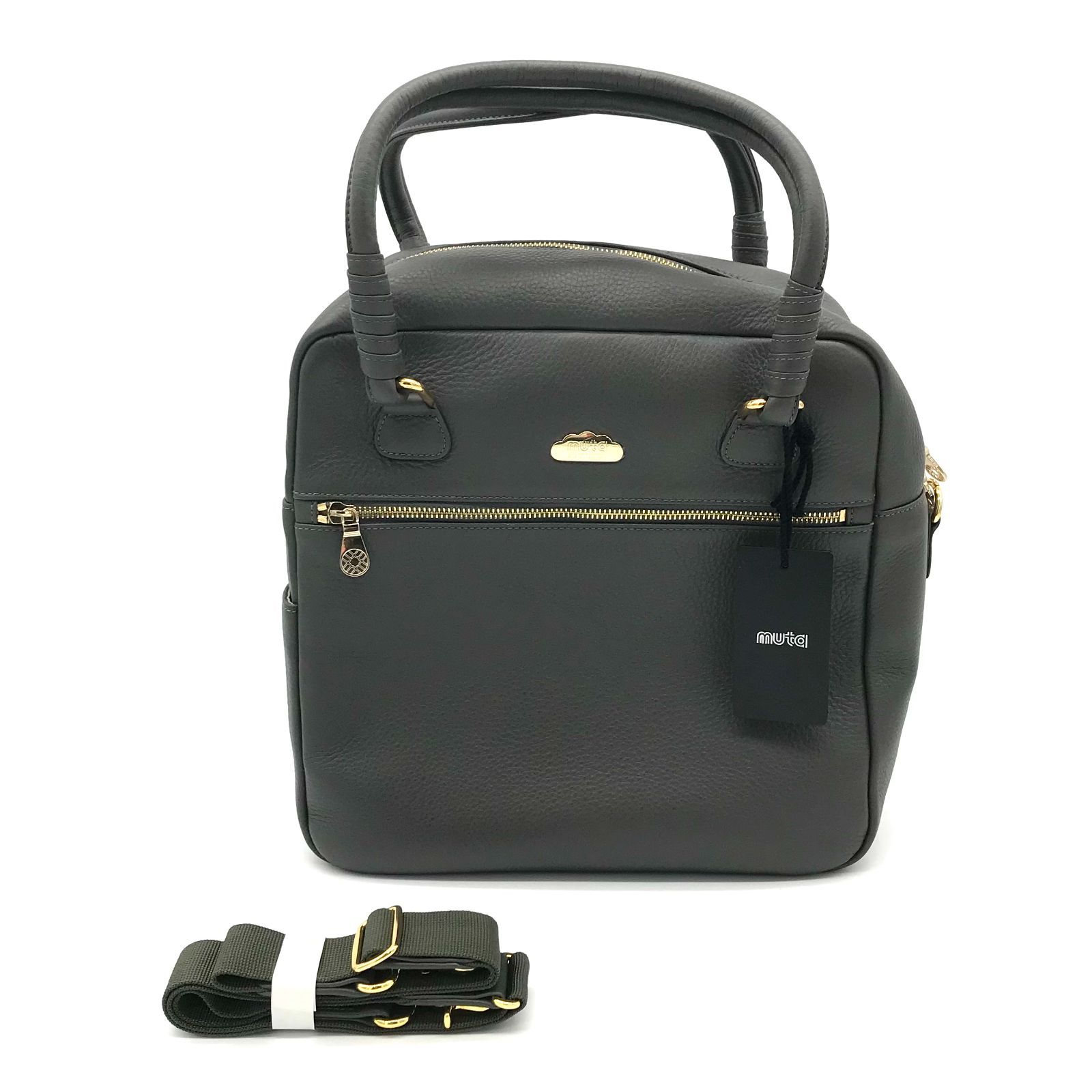 ▽【未使用品】ムータ エンボス8 レザートートバッグ ショルダーバッグ 