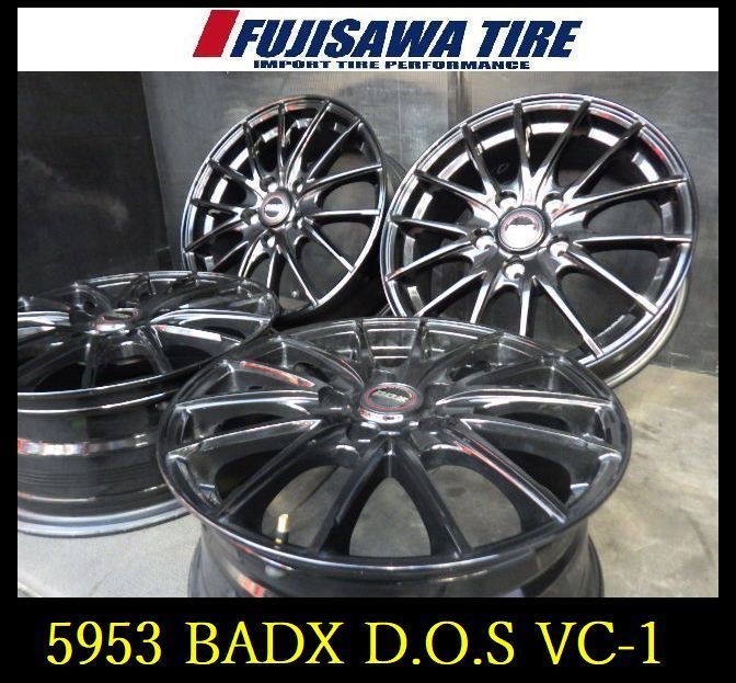 2953 B▲送料無料▲BADX D.O.S VC-1ホイール▲16x6.5J 5穴 PCD114.3 53▲4本
